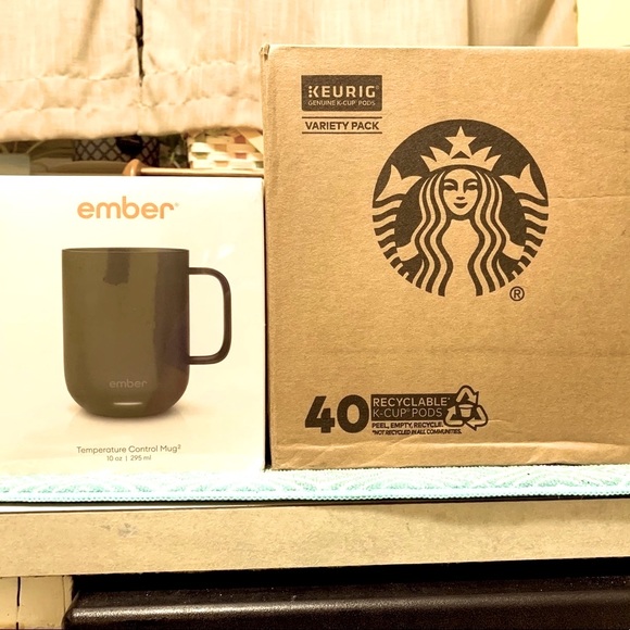 Ember Other - NEW Ember Temperature Control Mug PLUS 40 Starbucks K-cups